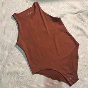 Brown Sleeveless Bodysuit